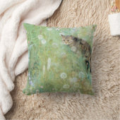 夏草原の猫、ブルーノLiljefors クッション (ブランケット)