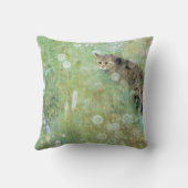 夏草原の猫、ブルーノLiljefors クッション (裏面)