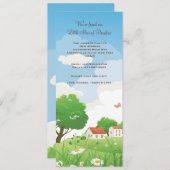 夏草原の移動発表 招待状 (正面/裏面)