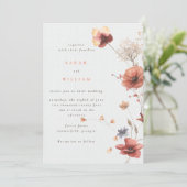 夏草花結婚式招待状 招待状 (スタンド正面)