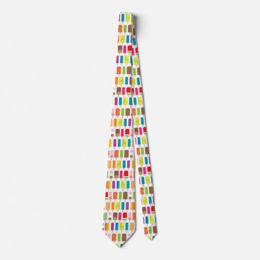 夏菓子のアイスキャンデーおよびアイスクリームバー ネクタイ (正面)