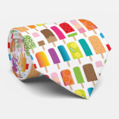 夏菓子のアイスキャンデーおよびアイスクリームバー ネクタイ (ロール)
