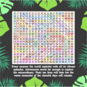 夏語検索パズル シール (正面)