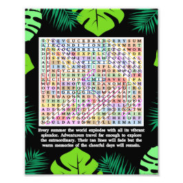 夏語検索パズル フォトプリント