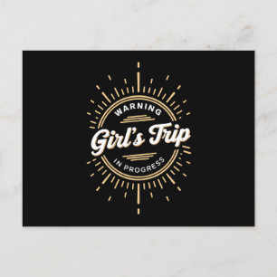 夏警告休みの女子旅行 ポストカード