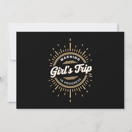 夏警告休みの女子旅行 招待状 (正面)