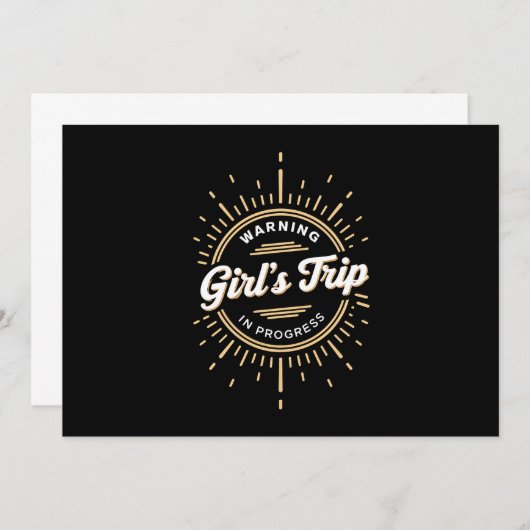 夏警告休みの女子旅行 招待状 (正面/裏面)