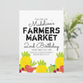夏農家市場野菜フルーツ招待状 招待状 (スタンド正面)