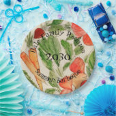 夏野菜水彩デザイン画 ペーパープレート (パーティー)