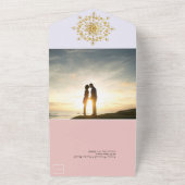 夏金ゴールドマンダラ結婚ズ オールインワン招待状 (外側)