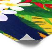 夏開花トロピカルトゥーカ葉ンズ水彩 ポスター (角)