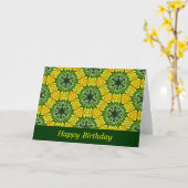 夏霜テンプレート-誕生日 カード (黄色い花)