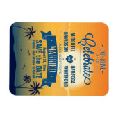 夏食べの日祝の入り日を保存 マグネット (横)