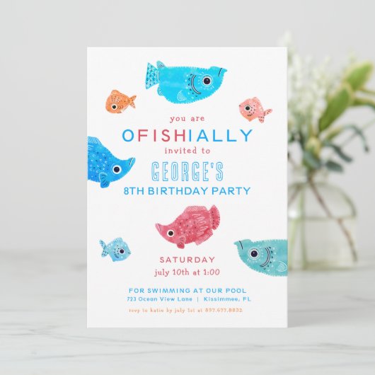 夏魚ファンキー誕生日プールパーティー 招待状 (スタンド正面)