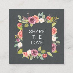 夏鮮やかのフローラ  ロイヤリティカード スクエア名刺