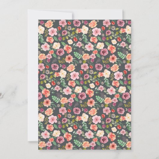 夏鮮やかのフローラ | 結婚式招待状 招待状 (裏面)