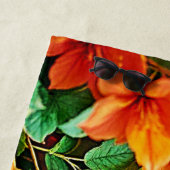 夏鮮やかの花 ビーチタオル (インサイチュ)