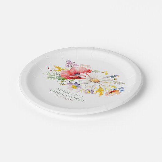 夏鮮やかエレガント野草園パーティー ペーパープレート (アングル)