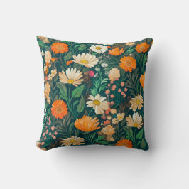 夏鮮やか園花の模様の装飾 クッション