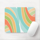 夏鮮やか曲線プリント マウスパッド (マウス)