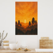 夏10日ホライ威厳があるン、季節プリント ポスター (キッチン)