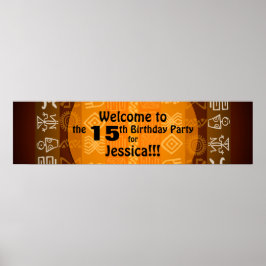 夏15th誕生日パーティーのバナーポスター ポスター