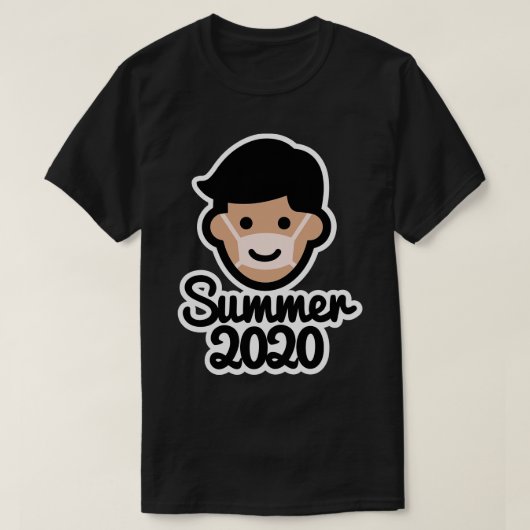 夏2020顔マスクサンタン休暇フェイスマスクb tシャツ (デザイン正面)