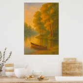 夏5、レイクサイドグロー、季節プリント ポスター (キッチン)