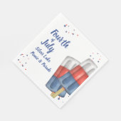 夏7月4日かわいいカスタム スタンダードランチョンナプキン (角)