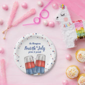 夏7月4日カスタムかわいい ペーパープレート (パーティー)