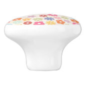 夏70年代ボホレトロデイジー花 セラミックノブ (側面)