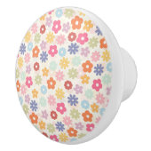 夏70年代ボホレトロデイジー花 セラミックノブ (右)