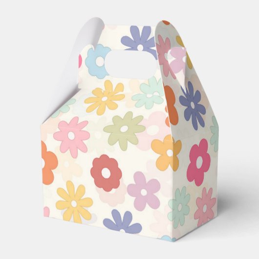 夏70年代ボホレトロデイジー花 フェイバーボックス (正面サイド)