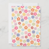 夏70年代ボホレトロデイジー花 招待状 (裏面)