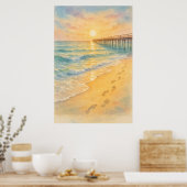 夏8，ゴールデンタイド，季節プリント ポスター (キッチン)