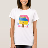 夏+おもしろ+変わったアイスクリーム Tシャツ (正面)