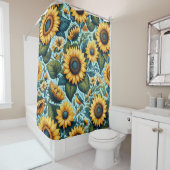 夏/ひまわり/鳥 シャワーカーテン (インサイチュ)