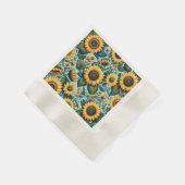 夏/ひまわり/鳥 縁ありカクテルナプキン (角)