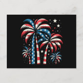 夏 アメリカ 国旗 7月4日 エンクロージャーカード (裏面)