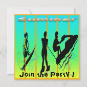 夏-ウォーター・スポーツの招待状 招待状 (正面)