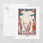 夏、「ガゼット・デュ・ボン・トン」から1925年 ポストカード (正面/裏面)