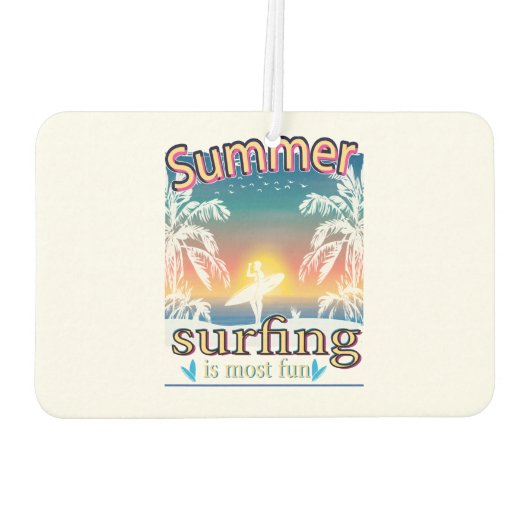 夏 – サーフィンが最もおもしろい カーエアーフレッシュナー (裏面)