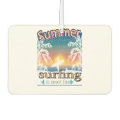 夏 – サーフィンが最もおもしろい カーエアーフレッシュナー (正面)