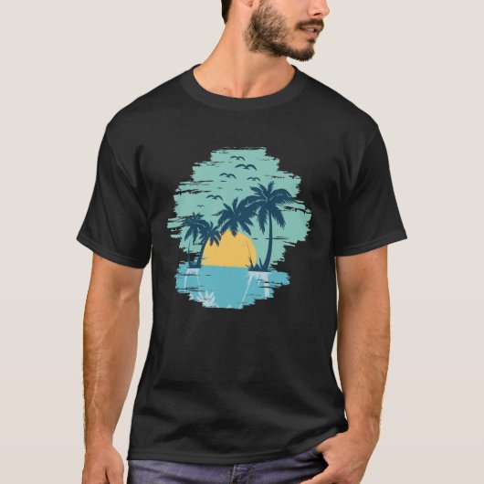 夏 – サーフィン恋人 Tシャツ (正面)