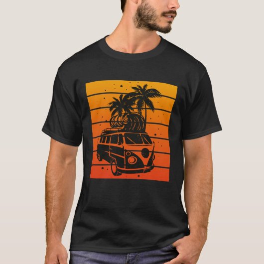 夏 – サーフィン恋人 Tシャツ (正面)