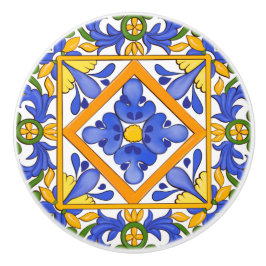 夏,シチリアのタイル,マジョリカ地中海の, セラミックノブ