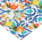 夏，シチリアのタイル，マジョリカ，セラミックタイル テーブルクロス (アングル)