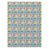 夏，シチリアのタイル，マジョリカ，セラミックタイル テーブルクロス (正面)