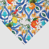 夏，シチリアのタイル，マジョリカ，セラミックタイル 薄葉紙 (詳細)