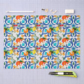 夏，シチリアのタイル，マジョリカ，セラミックタイル 薄葉紙 (クラフト)